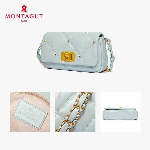 新色【高级羊皮系列】春夏时髦铆钉法棍包小方包 商品图9