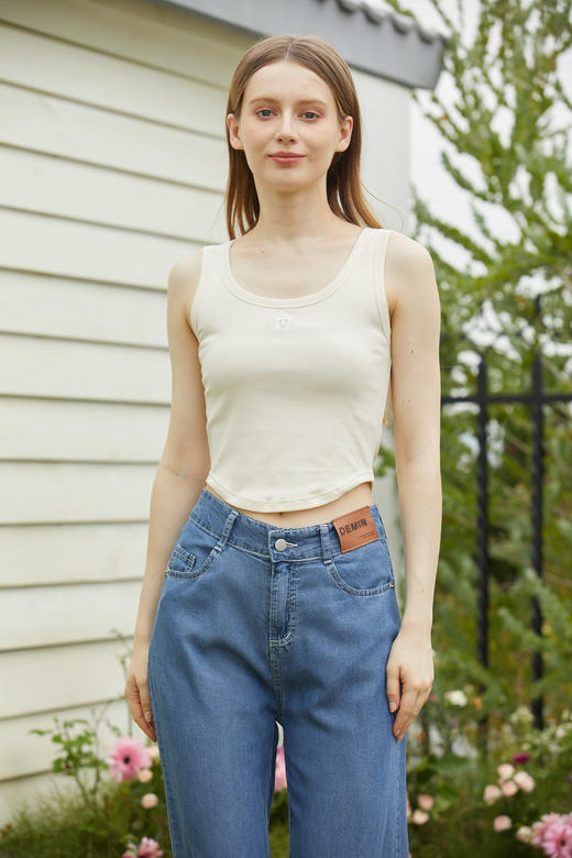 【第二件 0 元｜ 满2件 5 折】【秀黛】女时尚罗纹背心女士背心L2776011T【门店同款】 商品图2