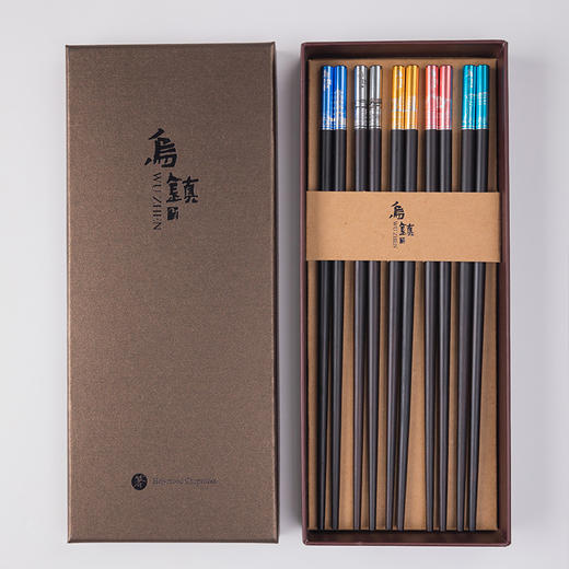 乌镇西栅景区筷子铺特色建筑筷5双装 商品图0