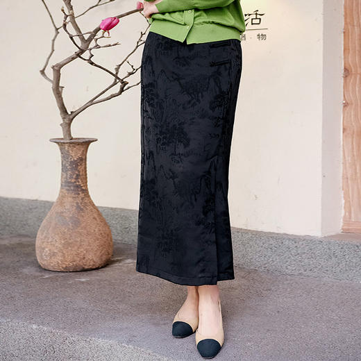 【福利清仓】新中式国风半身裙2024新款复古气质盘扣长裙 商品图0