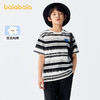 巴拉巴拉童装短袖条纹t恤男童夏季新款亲子纯棉打底上衣女酷 商品缩略图1