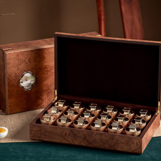 花梨木【木盒.18罐毛尖】 50元1套.整箱18套 商品图2