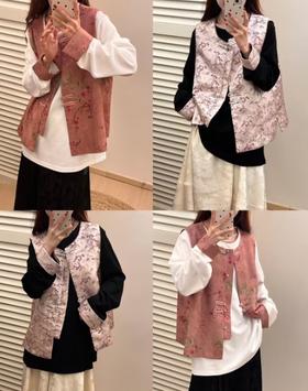 【门店同款】ENJOY春季云敛-喜上梅梢马甲两件套 156894258