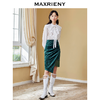 MAXRIENY-复古风丝绒半身裙(货号:MC87SK550) 商品缩略图1
