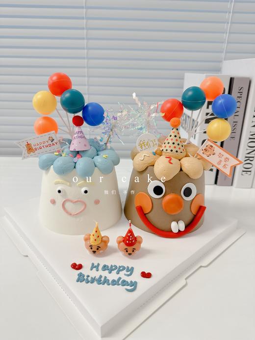 ins风/双胞胎/咕咕霍夫搞怪卡通组合双蛋糕-低糖处理无添加 商品图1