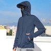 【时尚潮流！夏季男款冰丝防晒衣】冰丝防晒衣男 夏季薄款痞帅户外冲锋衣外套 亲肤舒适 美式高街连帽防晒服夹克  轻薄速干防紫外线皮肤衣户外钓鱼连帽冲锋外套 商品缩略图9