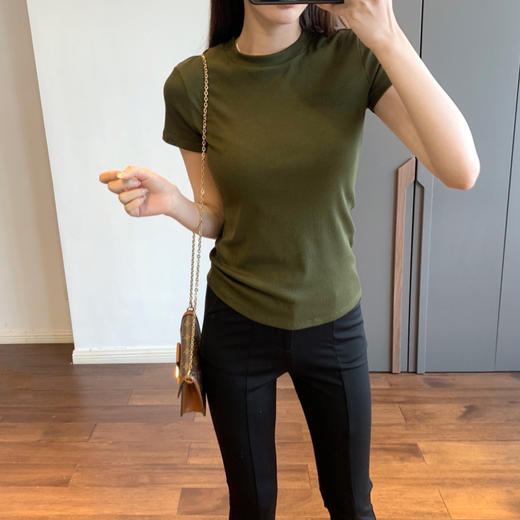 【福利款】优可丝柔软顺滑 螺纹坑条正肩修身款 商品图5