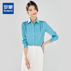 【舒适优雅】罗蒙女士长袖衬衫百搭日常大众时尚商务通勤开衫衬衫女