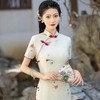 春款年轻改良旗袍中长双层修身少女素雅旗袍ZA209 商品缩略图0