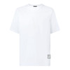 Giuseppe Zanotti 男士签名徽标贴花棉质圆领短袖T恤 白色 ERU4003002 商品缩略图0