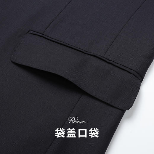 【70羊毛】罗蒙男士羊毛西装套装两件套商品质商务正装职业通勤西服套装 商品图4