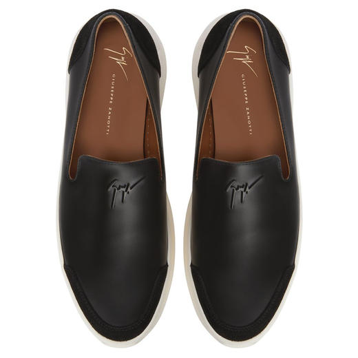 Giuseppe Zanotti 男士金属签名徽标乐福鞋 黑色 EU40012001 商品图3