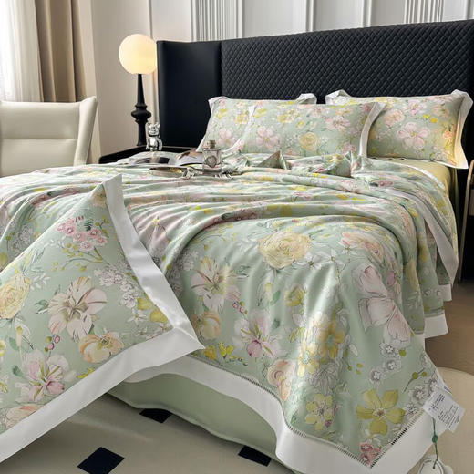 百丽安娜天丝轻奢印花夏被-梨落 商品图1