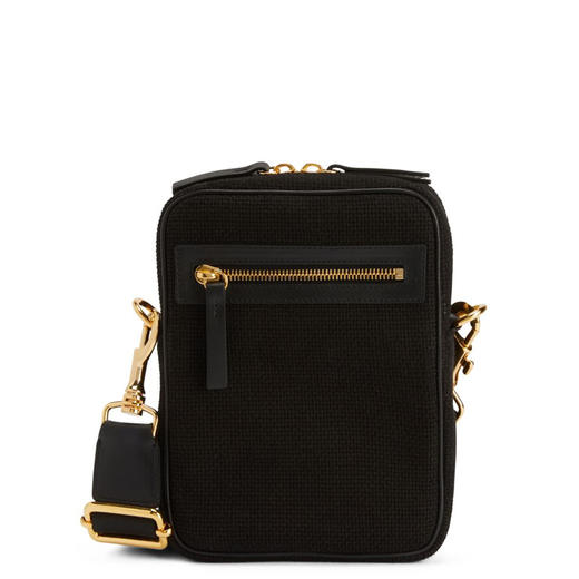 Giuseppe Zanotti 男士金属签名徽标单肩包 黑色 EBU4003001 商品图2