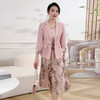 QYMXQD-11A2446-L-2024年春夏款印花中长款时尚内搭打底裙通勤修身显瘦小西装两件套 商品缩略图1