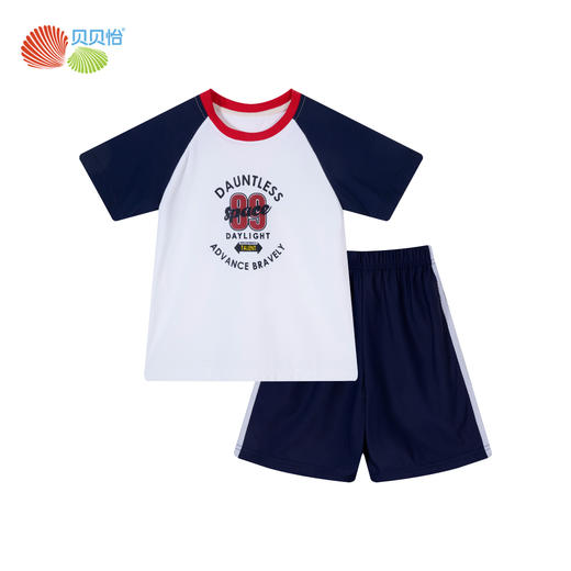 贝贝怡新款童装2024夏季儿童休闲套装宽松衣服男童短袖宝宝运动服ZB2DT009
 商品图4