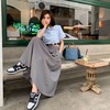 【夏日显瘦，时尚优雅】山本半身裙女中长款 夏季过膝显瘦长裙 复古A型褶皱慵懒风裙子 淑女范十足！ 商品缩略图2