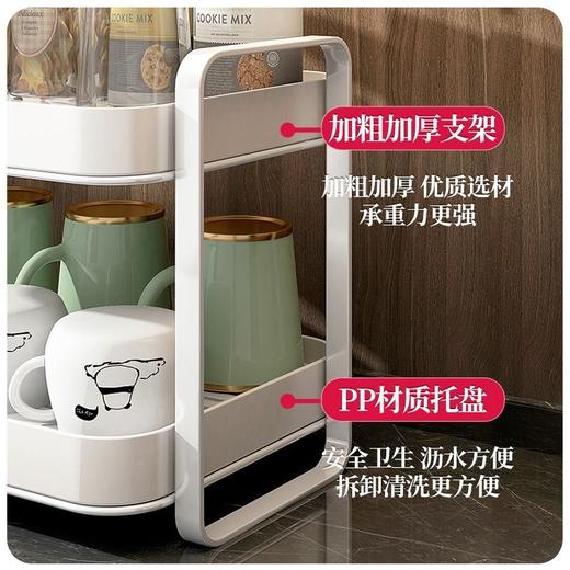 家韵杯子收纳置物架双层茶杯架茶具收纳架沥水托盘桌面放水杯家用 商品图4