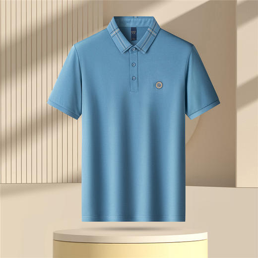 罗蒙夏季男士百搭时尚简约男t恤短袖polo衫亲肤柔软polo衫男短袖 商品图2