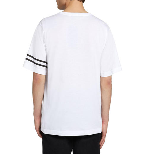 Giuseppe Zanotti 男士签名涂鸦徽标印花棉质圆领短袖T恤 白色 ERU3013003 商品图2