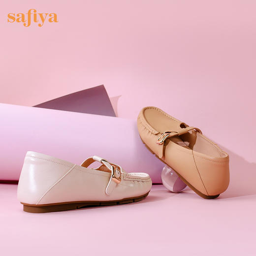 Safiya/索菲娅2024春季新款真皮T字带休闲百搭软底单鞋 SF41111086 商品图1