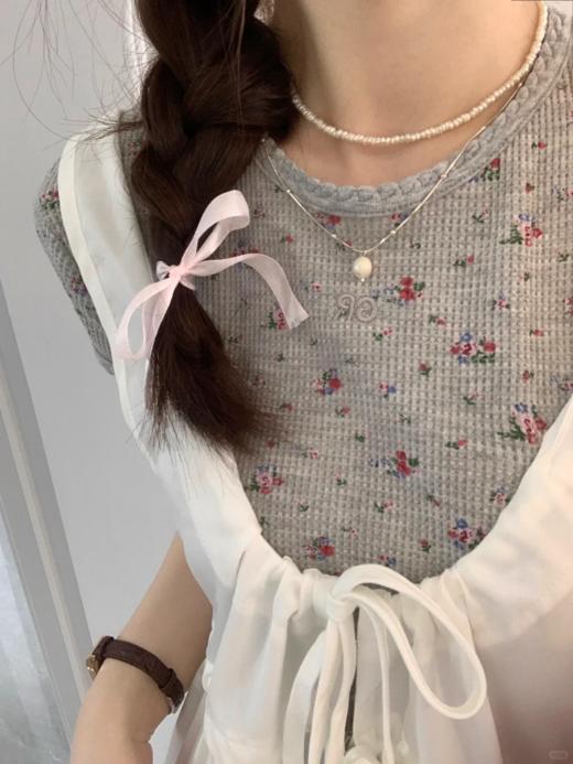 <曾小咸推荐> 小碎花木耳边短袖 商品图6