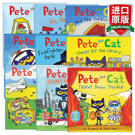 Pete the Cat 英文原版 皮特猫带贴纸绘本9册 James Dean 儿童早教启蒙阅读 图画故事书 英文版 进口英语原版书籍