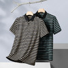 【冰丝高弹】【新款DDP】大依优型大码短袖Polo衫条纹翻领加肥加大男士大号弹力透气舒适夏季半袖 商品缩略图1