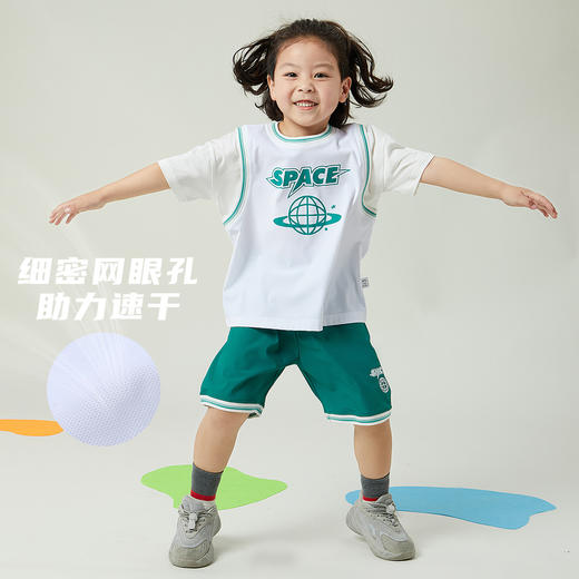 贝贝怡新款童装2024夏季儿童球服套装凉感t恤男童短袖宝宝运动服ZB2DT010 商品图1