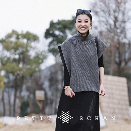 PETIT SCHAN小闪 CLO#202 Opéra 欧培拉 羊毛羊绒无袖廓形背心 商品图0