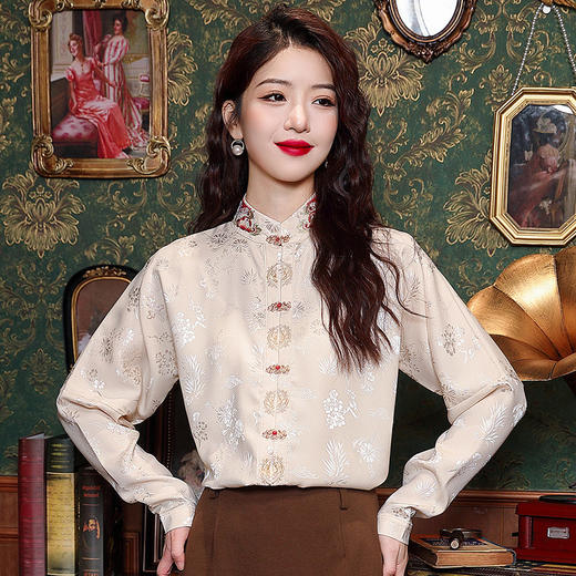 新中式优雅洋气减龄百搭衬衣KQL-C06N8611 商品图3