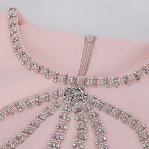 PE804斯尔丽2024新款H型小个子浪漫钉珠华丽质感面料礼服连衣裙 商品图4