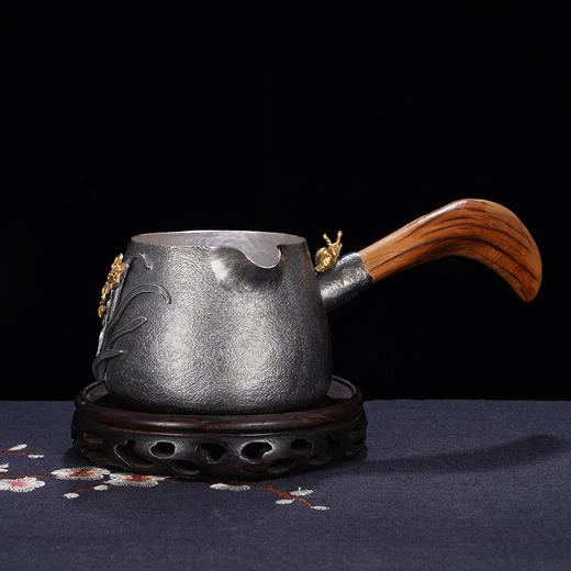 子佩集S999银+崖柏【浮光兰影】提梁壶小茶壶公道杯摆件套装【TG007】【TG008】【TG009】2403 商品图10