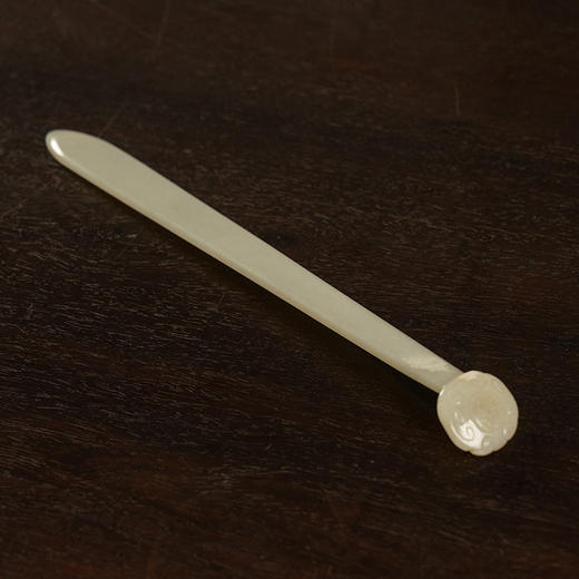 清 和田玉雕如意形发簪 商品图4