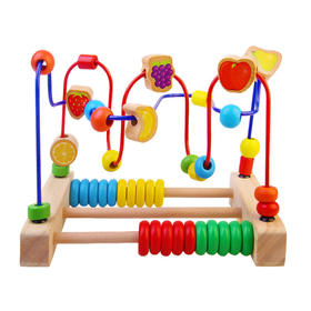 丹妮奇特木制婴儿童绕珠玩具宝宝1-2岁串珠百宝箱益智力动脑早教