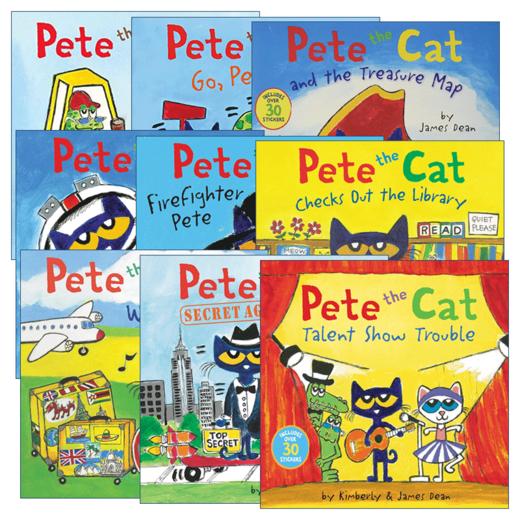 Pete the Cat 英文原版 皮特猫带贴纸绘本9册 James Dean 儿童早教启蒙阅读 图画故事书 英文版 进口英语原版书籍 商品图2