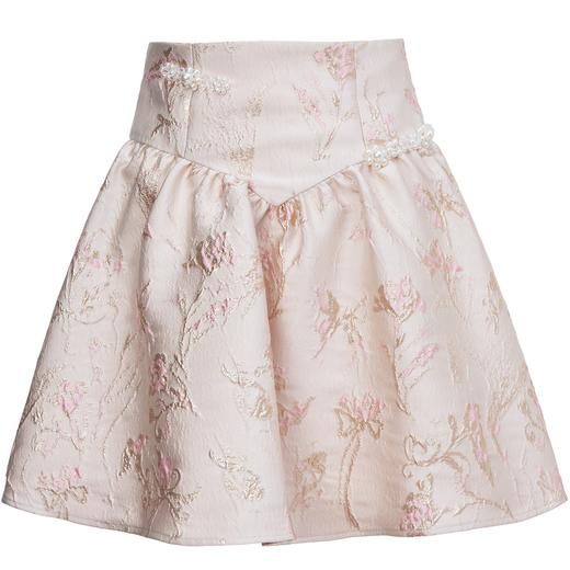 【商场同款】MAXRIENY提花高腰A字蓬蓬裙夏复古半身短裙显瘦(货号:MC87SK291) 商品图4