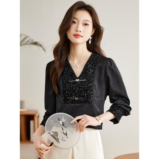 新中式国风，复古设计感搭配马面裙上衣CC-QL-S6678 商品图3