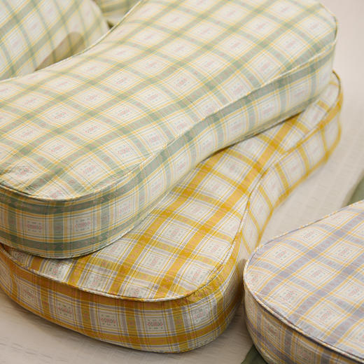 森系格纹曲线枕荞麦壳枕头护颈椎病荞麦皮睡眠四季 商品图3