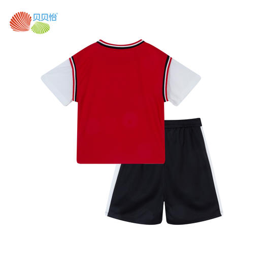 贝贝怡童装男童运动球服套装2024夏季儿童假两件网眼透气凉感速干ZB2DT003 商品图4