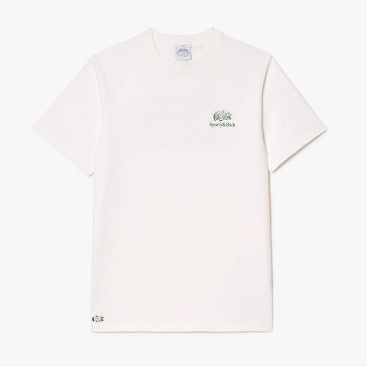 小鱼 SPORTY & RICH 联名 印花图案衣角刺绣标 OVERSIZED圆领短袖T恤 男女同款 特惠 Z-11397 商品图8