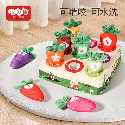 【益智启蒙 宝宝动手又动脑】儿童益智早教毛绒拔萝卜玩具0一3岁宝宝婴儿手部训练数字认知配对 商品图0
