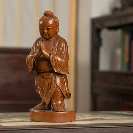 清 黄杨木雕善财童子 商品图3