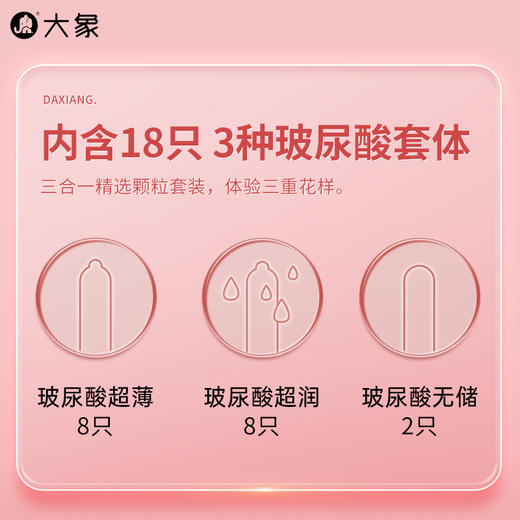 FX 大象玻尿酸水润三合一 玻尿酸超薄润滑 多重体验 水润贴合 商品图3