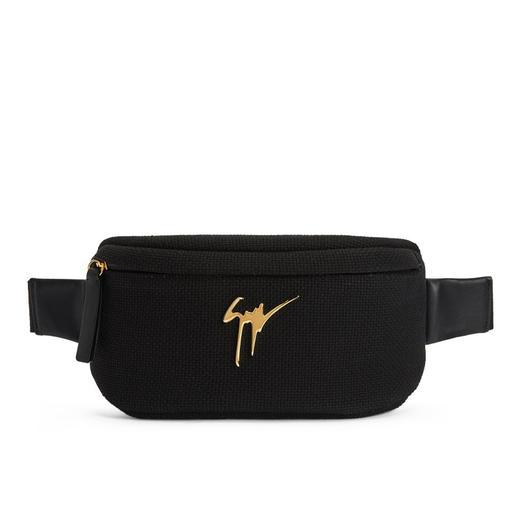 Giuseppe Zanotti 男士金属签名徽标腰包 黑色 EBU4002001 商品图0