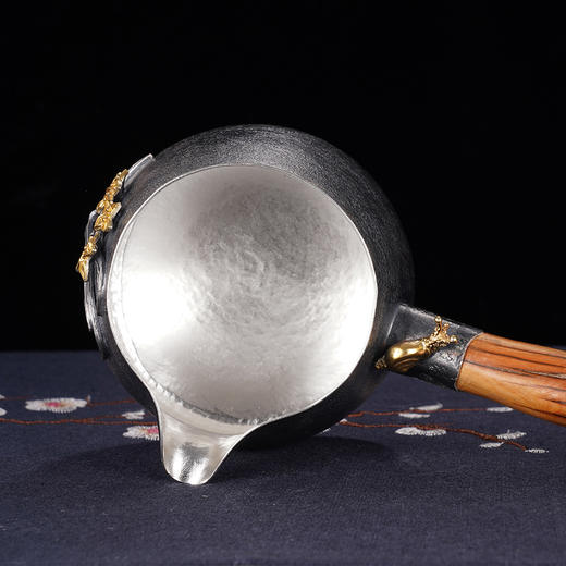 子佩集S999银+崖柏【浮光兰影】提梁壶小茶壶公道杯摆件套装【TG007】【TG008】【TG009】2403 商品图13