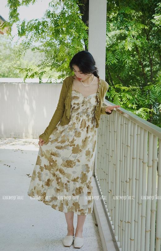 【门店同款】ENJOY秋季水墨画打揽两件套连衣裙 153899328 商品图0