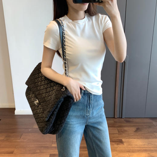 【福利款】优可丝柔软顺滑 螺纹坑条正肩修身款 商品图1