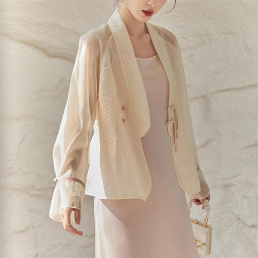 裁缝学苑AQ242新中式国风复古外套纸样女装防晒交领薄款短上衣打板 商品图4