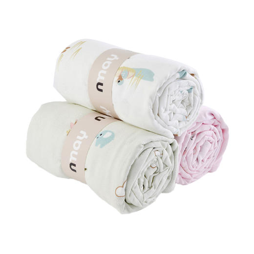 德国nmay 婴童盖毯4层竹纤维纱布盖毯吸湿透气新疆长绒棉 120*120cm 商品图0